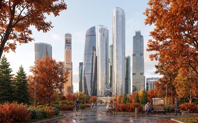 Пресненский район, 2-й Красногвардейский проезд — башни делового центра столицы в нескольких минутах пешком
