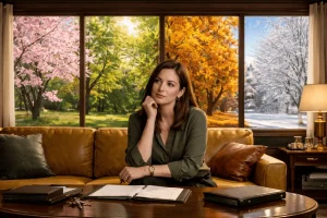 Женщина планирует продажу квартиры в Москве по сезонам: весна, лето, осень и зима