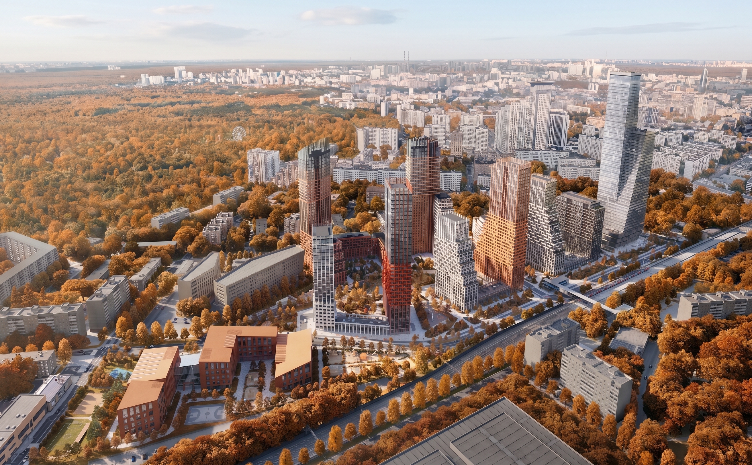 Один из главных парков Москвы — в нескольких минутах пешком: беговые и веломаршруты, корты, зоны отдыха у воды и летний бассейн, а дальше — Лосиный Остров
